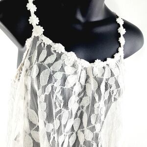 Floral Lace Camisole - White